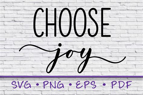 Choose Joy Svg Sayings Svg Png Instant Download Inspire