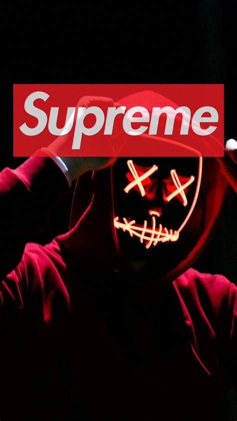 Download Red Supreme And The Purge Mask Wallpaper