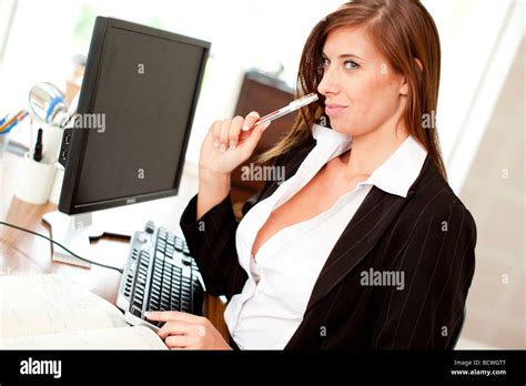 Flirty Girl In Office Stock Photo Royalty Free Image 25148280 Alamy