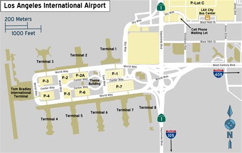 La Airport Map Of Terminals