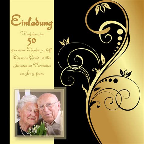 Schöne verse, gedichte und sprüche zur goldenen hochzeit. Einladung & Einladungskarten Goldene Hochzeit ...
