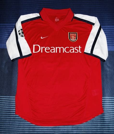 Arsenal Home Camiseta De Fútbol 2000 2002 Sponsored By Dreamcast
