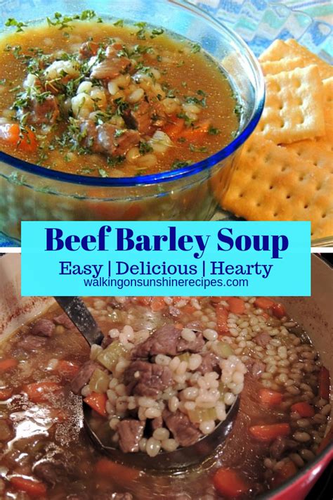 What you need to prepare beef barley soup recipe taste of home