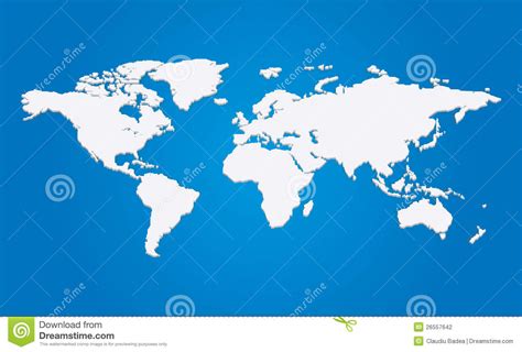 Vector 3d World Map Stock Photography Image 26557642