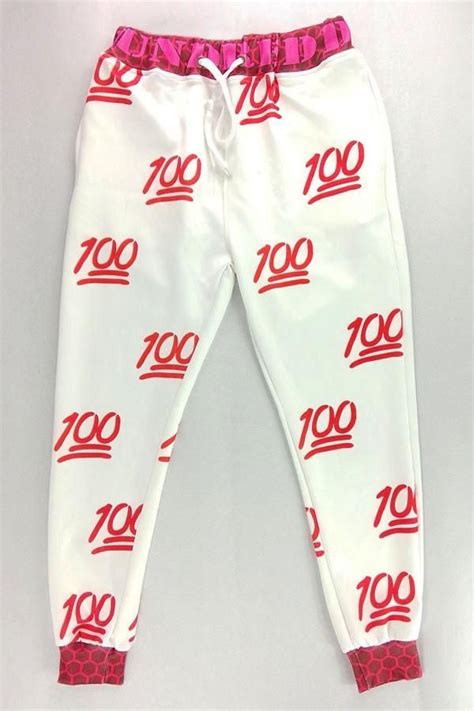Shop the trends and hot brands at one of our 585 stores for footwear & more. Red 100 Score Emoji Jogger Pants in 2020 (With images ...