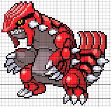 Groudon Pixel Art Pattern In Pixel Art Pokemon Pixel Art