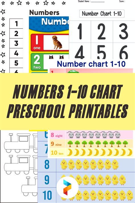 Number Worksheets Kindergarten Teaching Numbers Printable Preschool