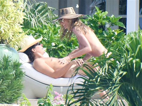 Heidi Klum Topless Sunbathing In St Barts Search Celebrity Hd