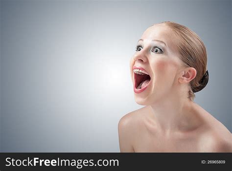 Beautiful Girl Screaming Angry Aggressive Free Stock Images And Photos