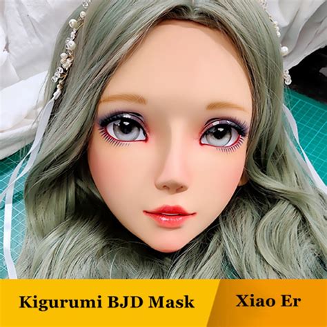 Gl Er Female Sweet Girl Resin Half Head Kigurumi Mask Bjd With Eyes