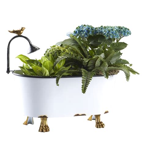 Aquatica's true ofuro mini japanese soaking tub has been inspired by the ancient japanese bathing traditions and its design heavily influenced by the traditional ofuro soaking bathtubs. Vintage Style Mini Bathtub Planter with Enamel Finish ...