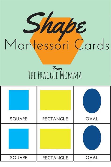 Free Printable Montessori 3 Part Cards For Teaching Shapes At Home