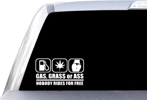 gas grass ass sticker vinyl decal etsy