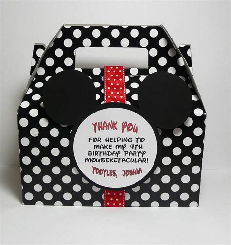 Mickey Mouse Party Favor Box Set Of 12 By Pocketfullofglitter