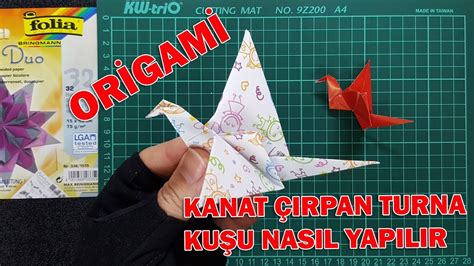 Origami Kanat çırpan Turna kuşu YouTube