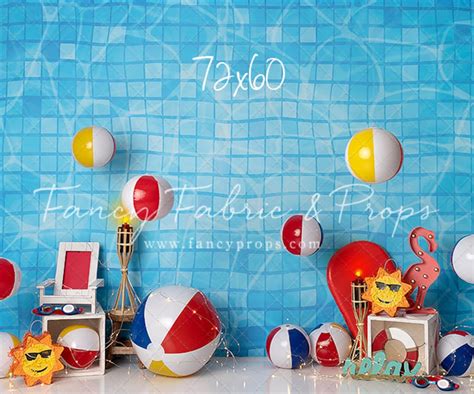 Pool Party Photography Backdrop Printed Backdrop Summer Etsy