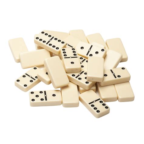 Double Six Dominoes With Spinners Ivory Tiles Club Size Wood