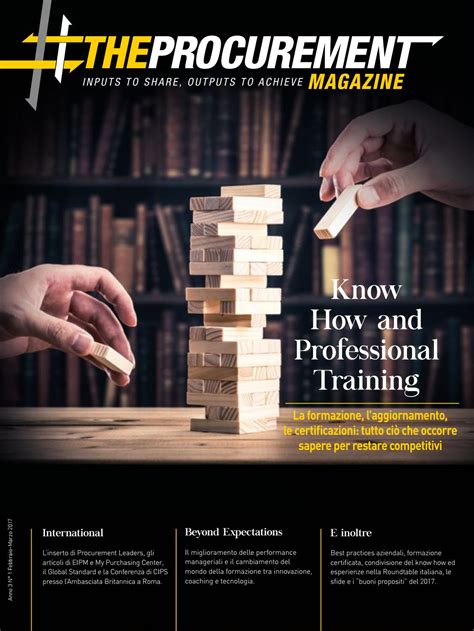 The Procurement Magazine N 12017 Know How And Professional Training