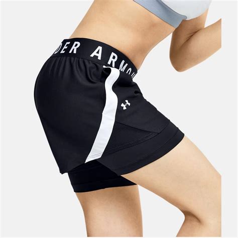 Under Armour Womens Play Up 2 In 1 Shorts Black Michael Murphy