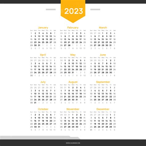 Yellow And Balck 2023 Calendar Download 2023 Calendar Calendar