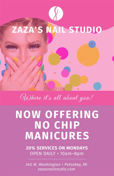 Nail Salon Manicures Poster Template Mycreativeshop