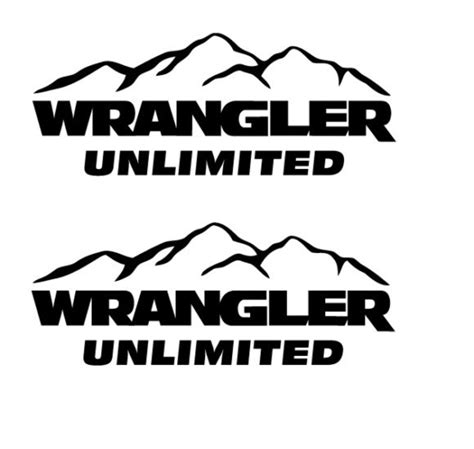 Jeep Wrangler Unlimited Mountains Décalcomanie Paire Jk Jl Etsy