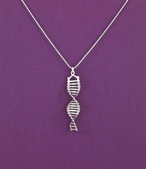 Dna Necklace Chemistry T Science Jewelry Double Helix Etsy