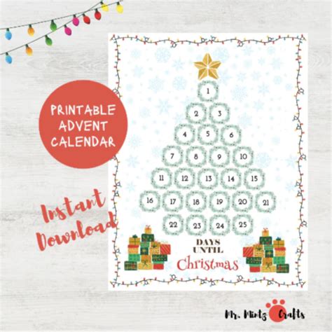 Christmas Tree “countdown To Christmas” December Calendar Made By