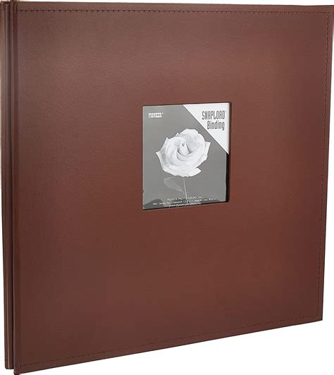 Pioneer Photo Albums 12 X 12 Inch Snapload Sewn Leatherette Frame Cover Memory Book Brown