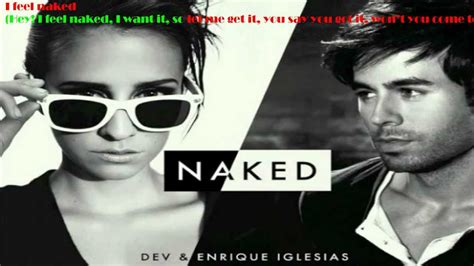 DEV Ft Enrique Iglesias Naked Karaoke YouTube