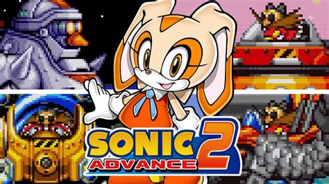 Sonic Advance 2 All Bosses As Cream Youtube