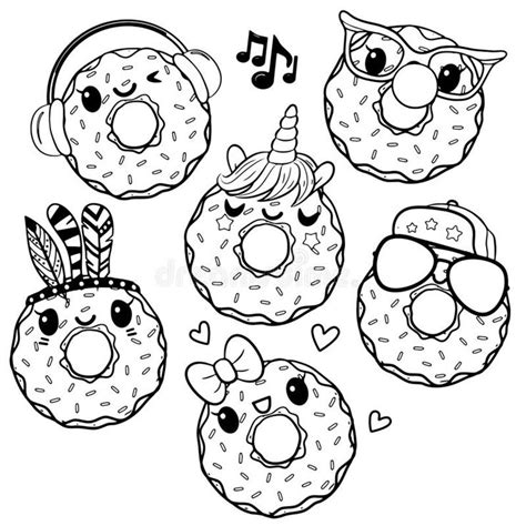 Cute Donut Pages Coloring Pages