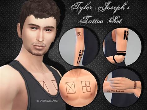 The Best Tyler Joseph Tattoo Set By Lilisimmer Sims 4 Tattoos Tyler