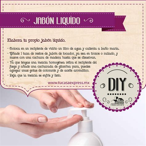 Elabora tu propio jabón líquido DIY Recipientes de vidrio Jabones