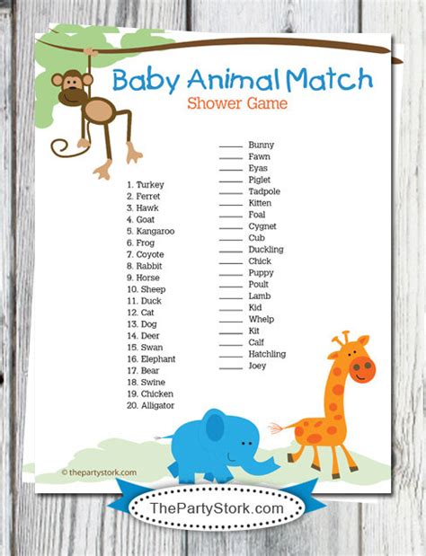 9 Best Images Of Jungle Themed Baby Shower Games Printable Jungle