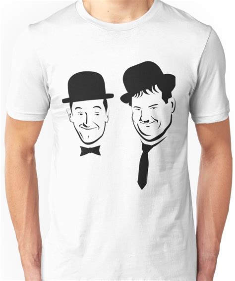 Laurel And Hardy Ink In Black And White T Shirt By Ibadishi Laurel Hardy Classic T Shirts
