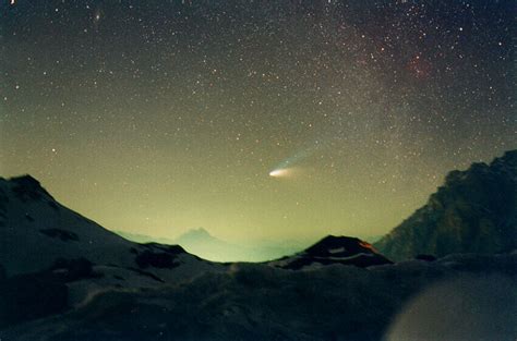 Apod 2012 December 23 Comet Hale Bopp Over Val Parola Pass