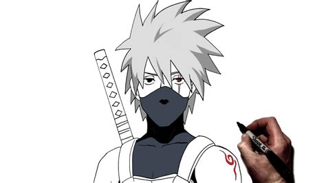 Kakashi Hatake Drawing Step By Step Kakashi Draw Naruto Drawing Easy