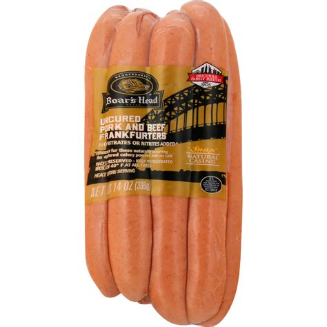 Boars Head Pork And Beef Frankfurters With Natural Casing Shop Hot
