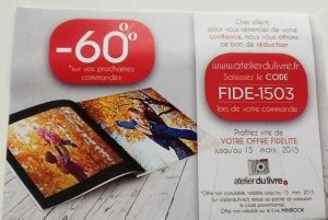 Tous les codes promos atelier du livre, code reductions photoweb. Code de réduction de 60 pourcent sur le site atelier du livre