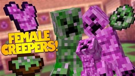Minecraft Mods Female Creepers Mod Girl Creepers Explosive Eggs
