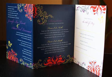 Tri Fold Wedding Invitations For A Graceful Wedding Invitation With