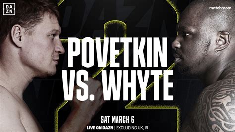 Alexander povetkin and dillian whyte's rematch in gibraltar is the main event at the 'rumble on the rock'. Povetkin Vs Whyte 2 - DAZN, SKY - March 6 — Boxing Schedule