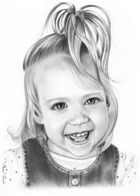 Custom Baby Portrait Pencil Drawing From Your Photo Sketch Etsy