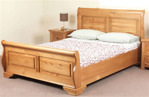 Sweet Dreams Jackdaw Oak Sleigh Bed Frame 135cm Double 4ft6 Solid Wood