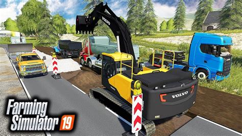 Fixing Road Excavator Volvo Ec300 Farming Simulator 19 Construction