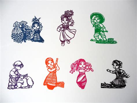 Traditional Chinese paper cuts / toothpicnations