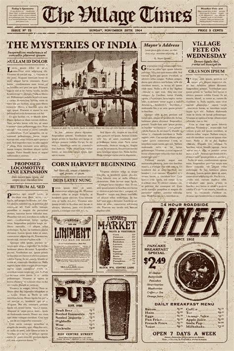 Old Newspaper Vintage Newspaper Newspaper Design Old Newspaper