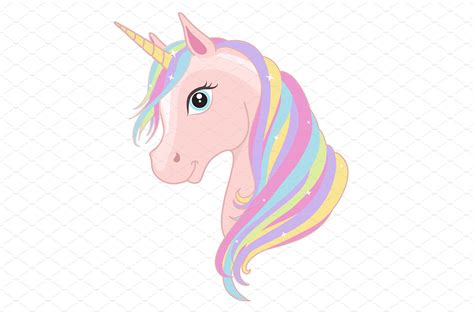 Unicorn head. Magic sweet horse. in 2021 | Unicorn head, Unicorn, Pink