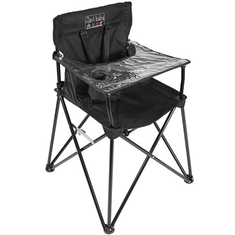 A baby high chair is very convenient way for babies to feed without creating a mess all over the floor of the house. ciao! Baby Portable High Chair, Black | Fold Up Outdoor ...